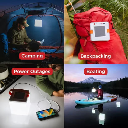 Noryca Quick Inflate 2-in-1 Solar Camping Lantern and Phone Charger