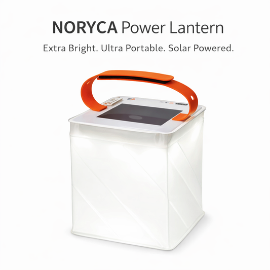 Noryca Quick Inflate 2-in-1 Solar Camping Lantern and Phone Charger