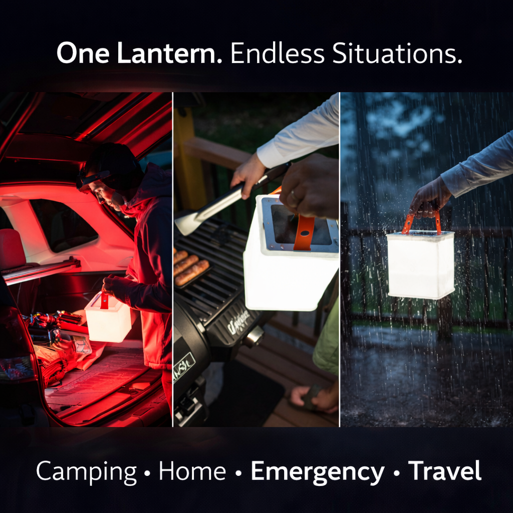 Noryca Quick Inflate 2-in-1 Solar Camping Lantern and Phone Charger